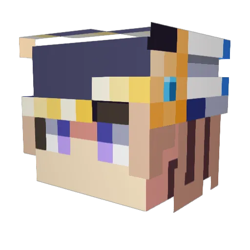 ddong2go Minecraft avatar head, 3D render