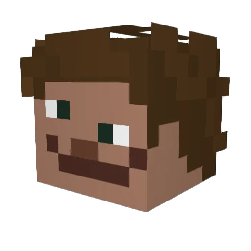 ddorny Minecraft avatar head, 3D render