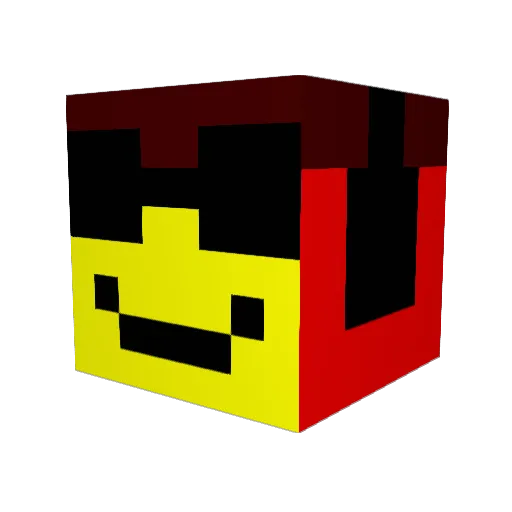 ddorong Minecraft avatar head, 3D render