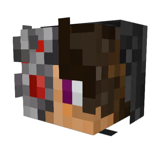 ddragonvv Minecraft avatar head, 3D render