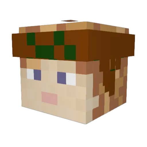 ddshk Minecraft avatar head, 3D render