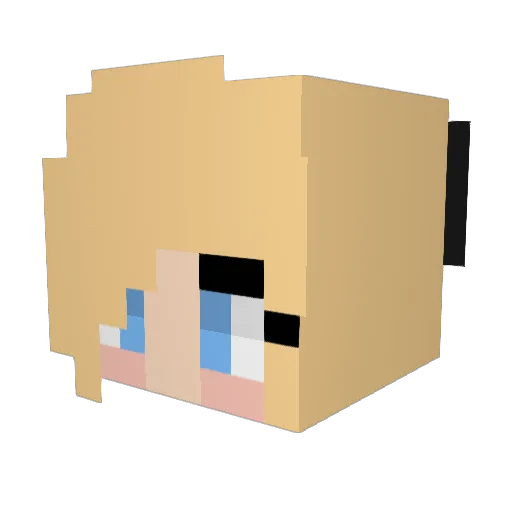 ddtobin Minecraft avatar head, 3D render