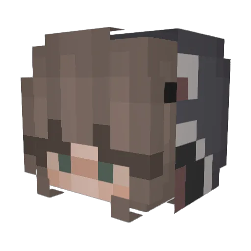 ddumbb Minecraft avatar head, 3D render