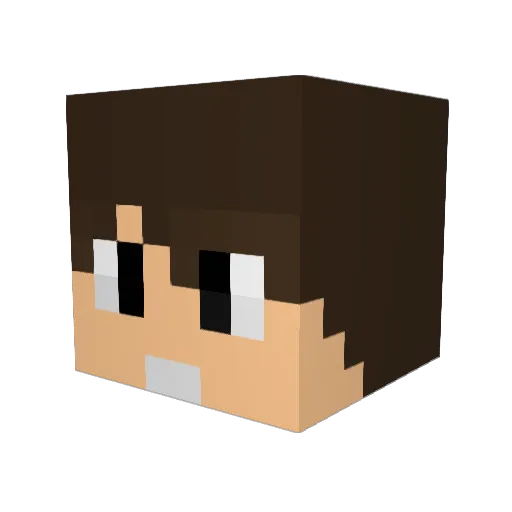ddv74 Minecraft avatar head, 3D render