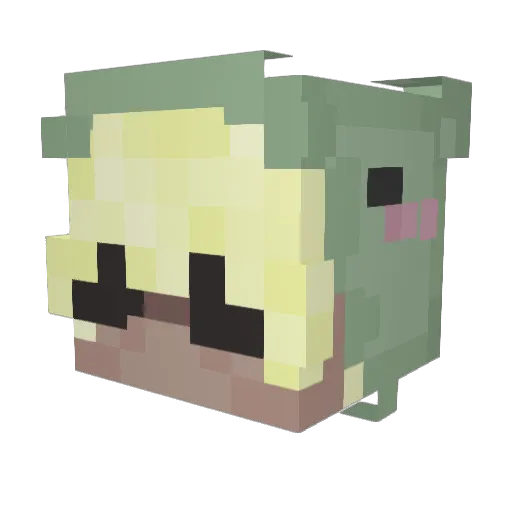 ddyszka Minecraft avatar head, 3D render
