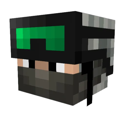 ddz1monkey Minecraft avatar head, 3D render