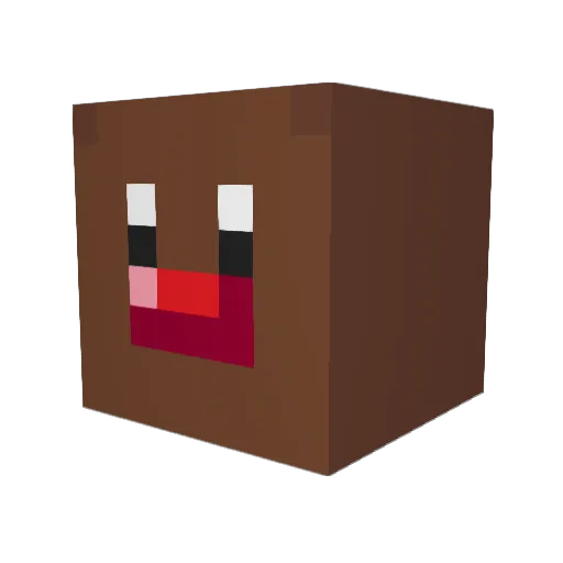 de0c0 Minecraft avatar head, 3D render