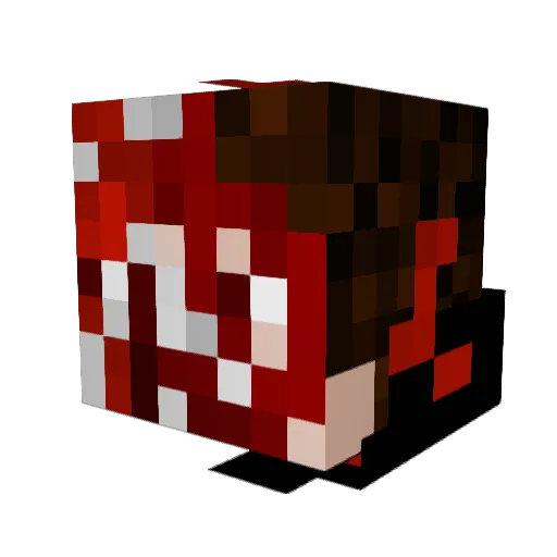 de4d_x_v2 Minecraft avatar head, 3D render