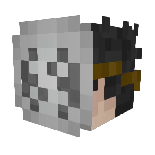 de69shir Minecraft avatar head, 3D render