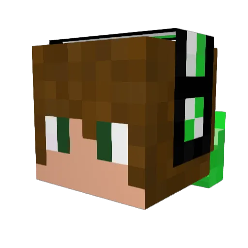 deMessi Minecraft avatar head, 3D render