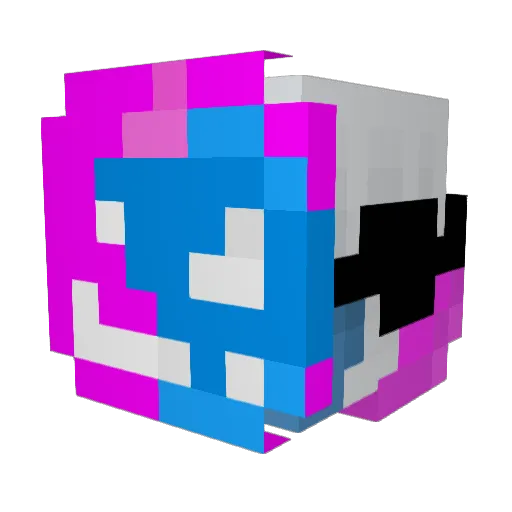 deQstream2015 Minecraft avatar head, 3D render