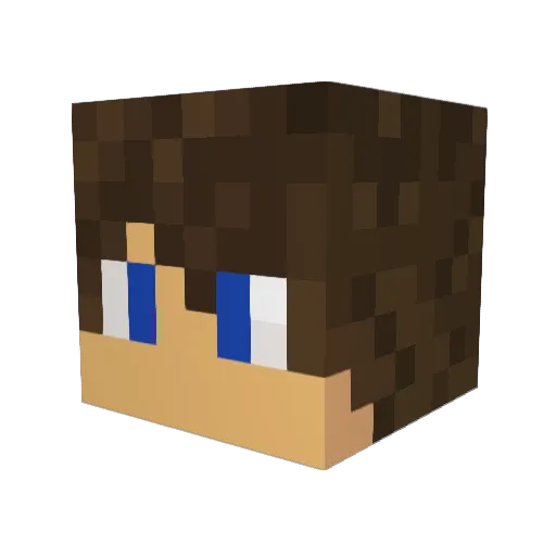 deZerver Minecraft avatar head, 3D render