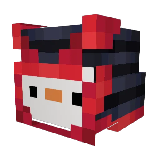 de_gad Minecraft avatar head, 3D render