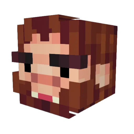 de_jarminator Minecraft avatar head, 3D render