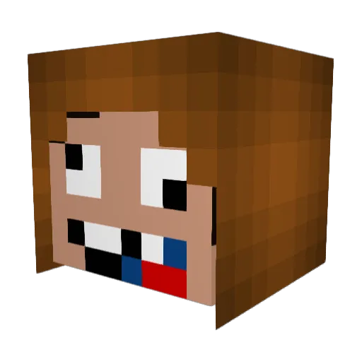 de_l1ght Minecraft avatar head, 3D render