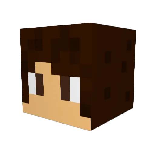 de_russe Minecraft avatar head, 3D render
