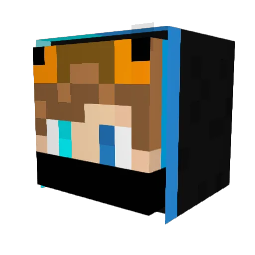 de_tri Minecraft avatar head, 3D render