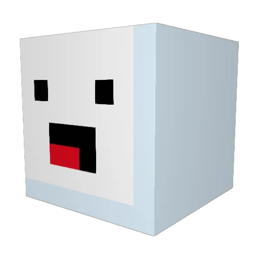 deacm Minecraft avatar head, 3D render