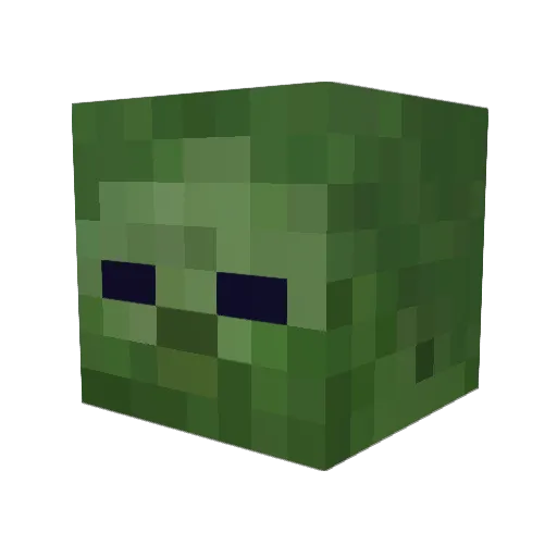 deacod Minecraft avatar head, 3D render