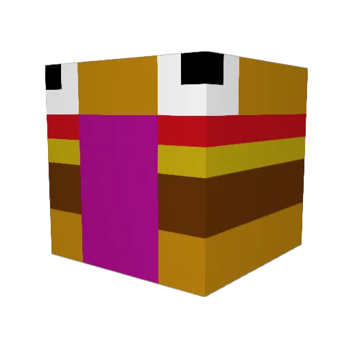 dead_hooman Minecraft avatar head, 3D render