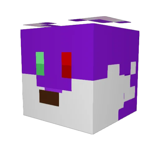 dead_night_0 Minecraft avatar head, 3D render