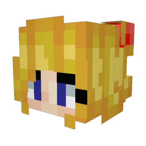 deadband Minecraft avatar head, 3D render