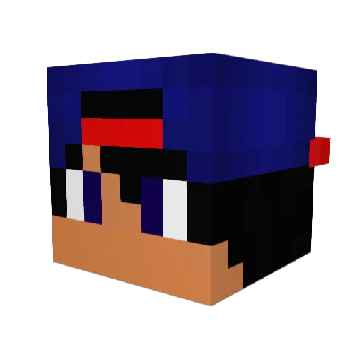 deaddj Minecraft avatar head, 3D render