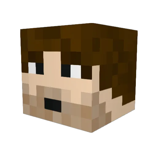 deadfacade Minecraft avatar head, 3D render