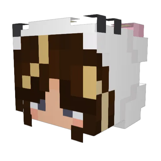 deadgirltalks Minecraft avatar head, 3D render