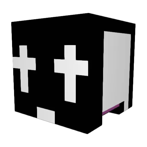 deadinluko Minecraft avatar head, 3D render