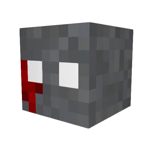 deadkom Minecraft avatar head, 3D render