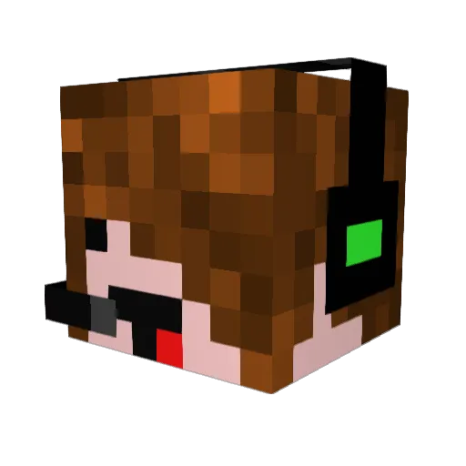 deadloxjon Minecraft avatar head, 3D render