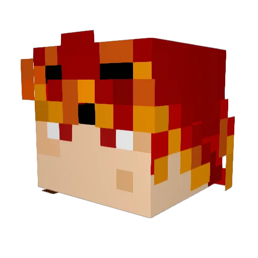 deadly_dude_23 Minecraft avatar head, 3D render