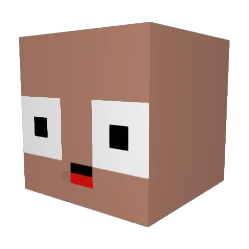 deadlyasp8 Minecraft avatar head, 3D render