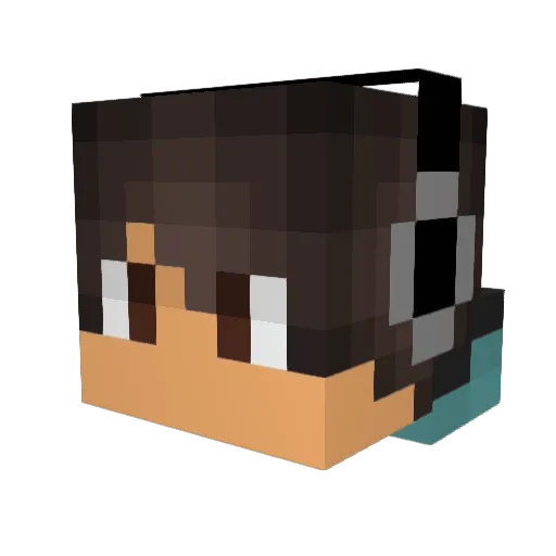 deadlyasp Minecraft avatar head, 3D render