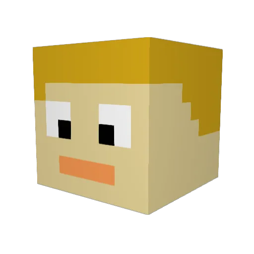 deadlydangerous Minecraft avatar head, 3D render