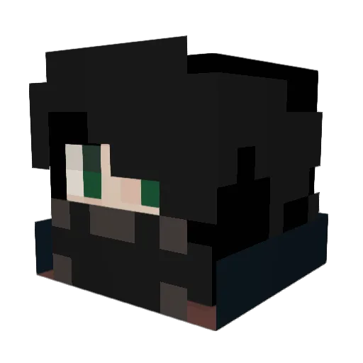 deadlyfiremaster Minecraft avatar head, 3D render
