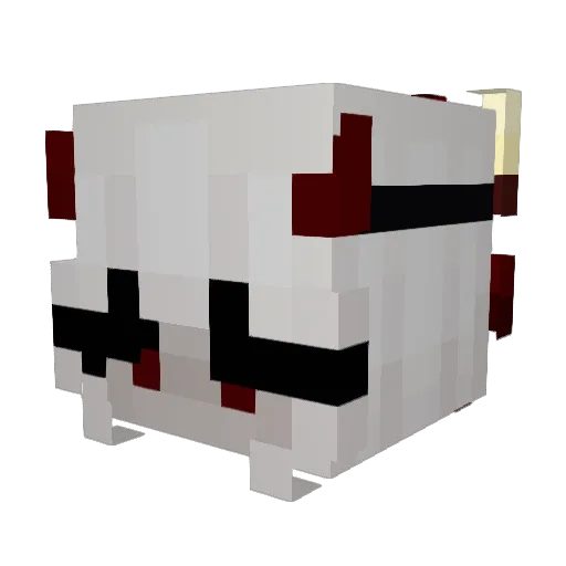 deadlyflowers Minecraft avatar head, 3D render