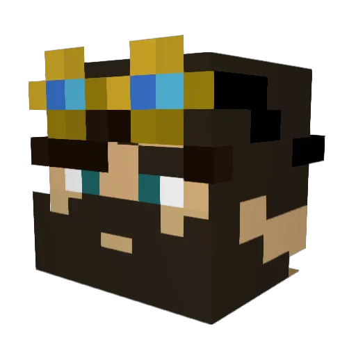 deadlygreen Minecraft avatar head, 3D render
