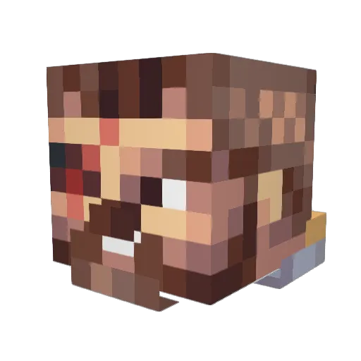 deadlyhinch2 Minecraft avatar head, 3D render