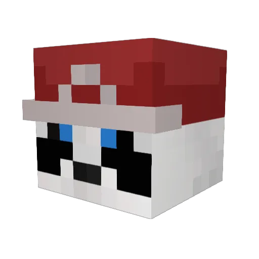 deadlypandaghost Minecraft avatar head, 3D render