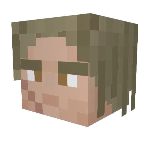 deadlypets Minecraft avatar head, 3D render