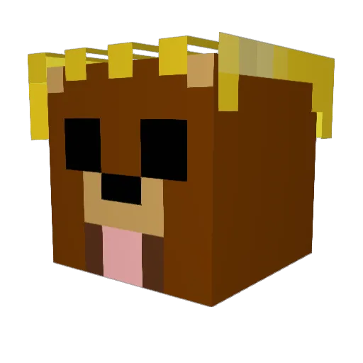 deadlysilentcam Minecraft avatar head, 3D render