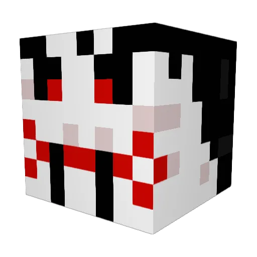 deadm4n Minecraft avatar head, 3D render