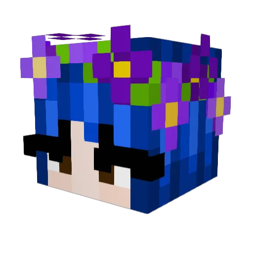 deadpanmage Minecraft avatar head, 3D render