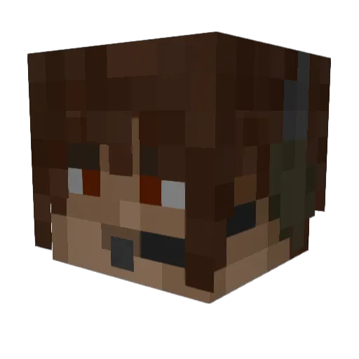 deadpitixd Minecraft avatar head, 3D render