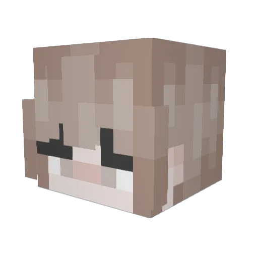 deadpixiel Minecraft avatar head, 3D render