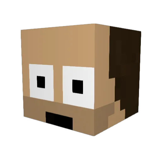 deadpool15 Minecraft avatar head, 3D render