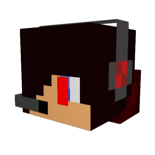 deadpool2225 Minecraft avatar head, 3D render