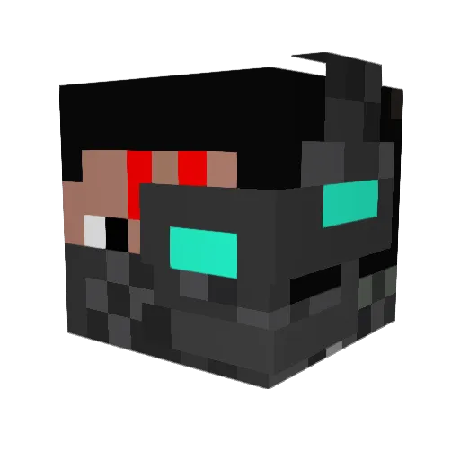deadpool675 Minecraft avatar head, 3D render